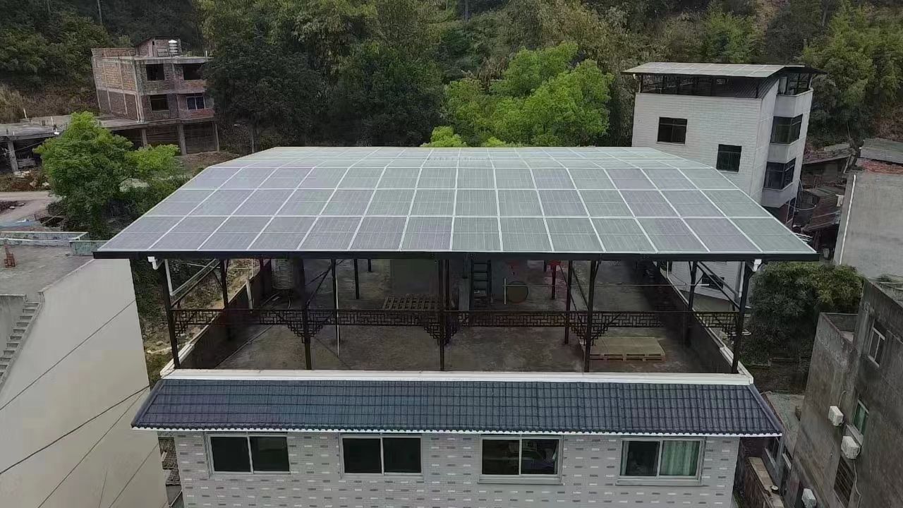 盱眙15kw+10kwh自建别墅家庭光伏储能系统